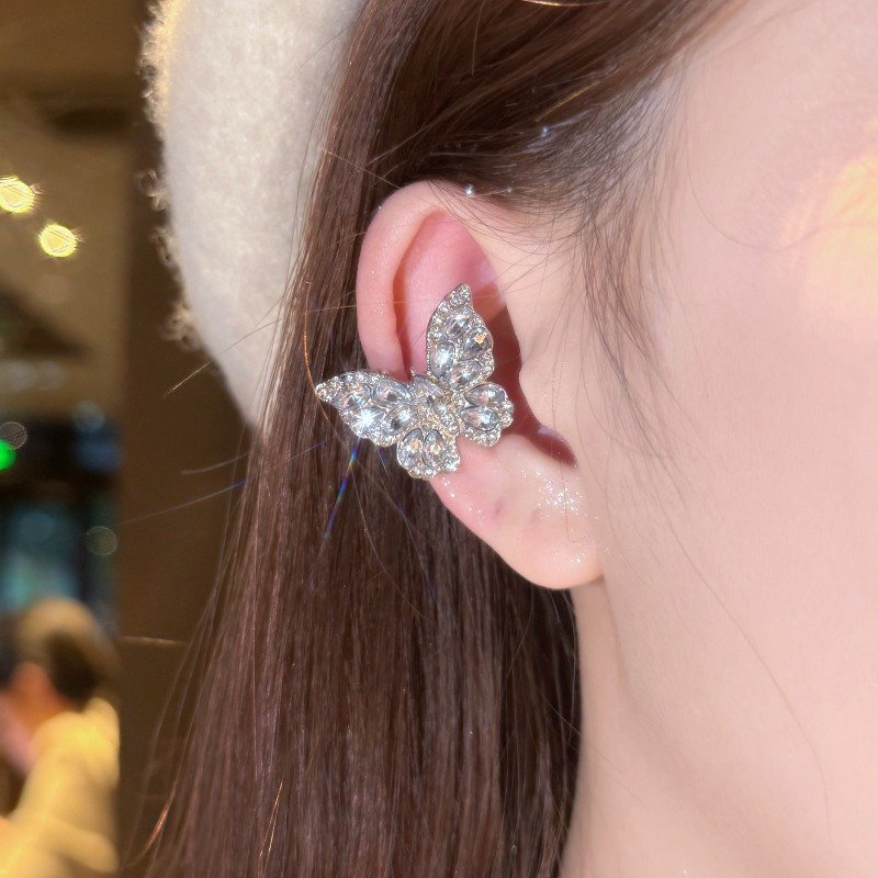 Women's Unique Delicate Butterfly Ear Bone Clip Earrings